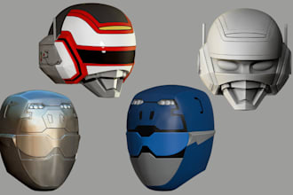 create 3d mask 3d helmet design mask cosplay model props armor for 3d printing