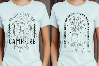 do creative typography and custom tshirt design