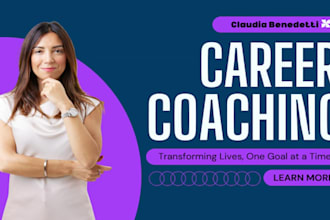 do career counseling, design career coaching website, and life coaching website