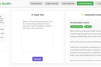 a custom ai solution for image, content, and video generation