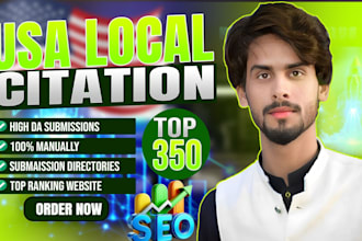 do 350 USA local citations and business directory submission