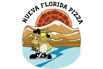 design family owned pizza restaurant logo