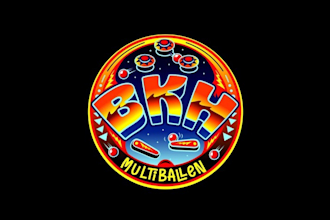 design looking pinball club logo