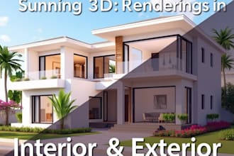 do revit 3d rendering architecture, exterior, interior design in d5