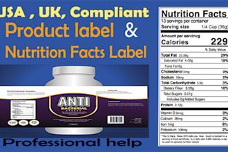 do compliance label design with fda or cfia nutrition facts
