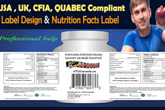 do compliance label design with fda or cfia nutrition facts