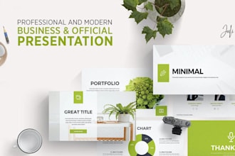 design a modern and clean business presentation