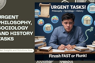 do urgent philosophy, sociology and history tasks