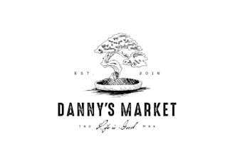 create a hand drawn custom classic market logo design