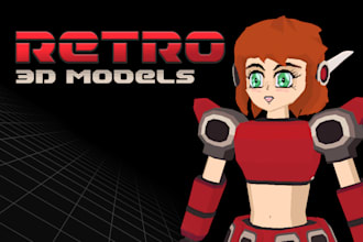 make lowpoly 3d characters in n64 psx pixelated style