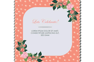 design birthday or greeting or wedding invitation card
