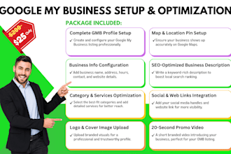 create, optimize, or reinstate your google business profile