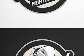 design a modern creative boxing or fight logo for your brand