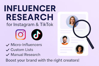 do influencer research for instagram and tiktok