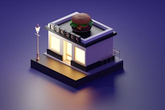 create isometric 3d models and illustrations for your product or brand