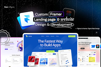design and develop framer website, framer landing page, figma to framer