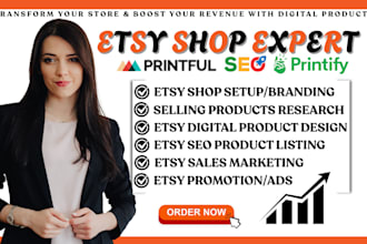 do etsy shop setup, etsy digital product, etsy SEO listing, etsy rank, pod