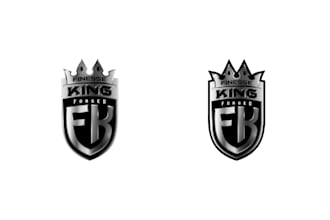 design a 3d silver badge metallic logo with premium realism