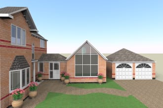 create sketchup 3d model according to the plan