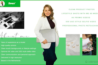 provide professional product photography and be your dutch ugc model