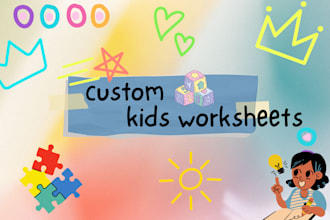 design fun learning worksheets for preschool to grade 5 kids