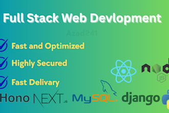 do full stack web development with nodejs, nextjs django, honojs, restful API