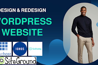 wordpress website on bluehost, ionos, siteground, wordpress landing page