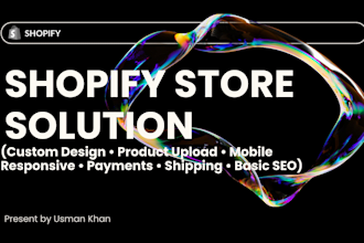 design and build a professional shopify store for your business
