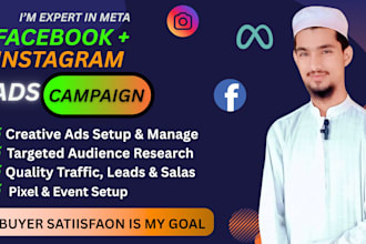 set up facebook  and instagram ads campaigns for any business