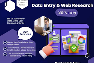 be your remote data entry clerk and human curated researcher