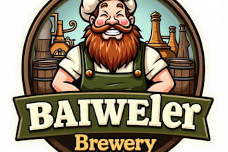 design high quality mascot brewery logo for your business