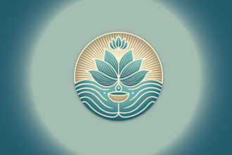create a hand drawn custom wellness yoga, or spa logo design