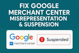 fix google merchant center suspension and misrepresentation issues