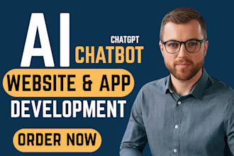 develop ai website, ai chatbot, ai saas ai mobile app, ai software or custom web