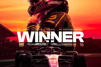 design eye catching formula 1 or motorsport posters for social media