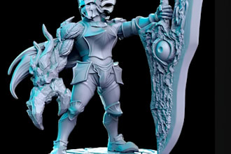 sculpt 3d tabletop games, 3d printable miniatures for 3d printing