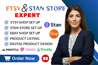 set up etsy digital product shop, optimize stan digital product, etsy stan SEO
