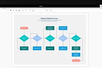 design visio diagrams, flowcharts, maps, and infographics in miro or lucidchart