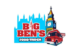 design delicious colorful food truck logo