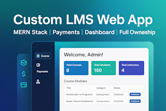 create a learning management system tutor web app with admin dashboard