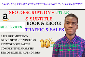 optimize book ebook amazon kindle book description salespage for SEO, conversion