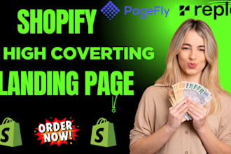 clone shopify landing page design in replo, pagefly, or gempages