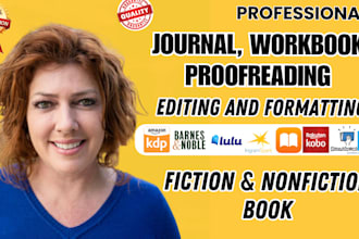 proofread, edit, format memoir, workbook, journal, handbook, nonfiction book