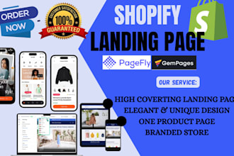 design shopify landing page product landing page via pagefly for ecommerce store