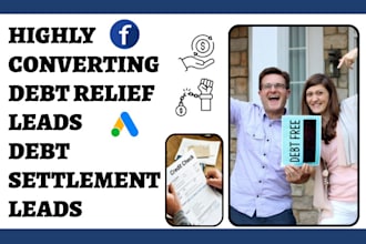 generate debt relief leads debt settlement leads debt consolidation leads