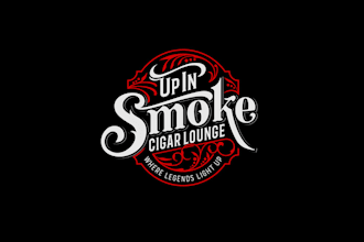 design unique smoke cigar lounge logo
