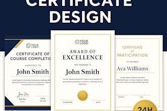 design professional certificates for your course, event, or award