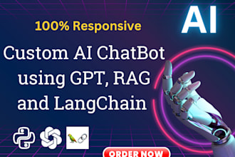 develop a custom ai chatbot with rag system using openai gpt, langchain, python