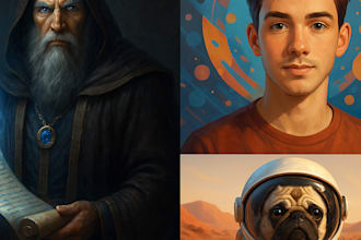 create unique ai art, avatars, portraits or fantasy images