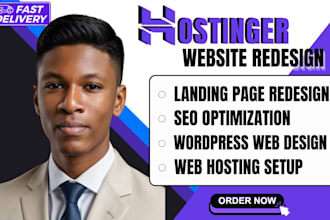 design and redesign your hostinger website, wordpress website professionally